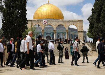 For the second time, Israeli settlers stormed Al-Aqsa Mosque today under the protection of the occupation forces