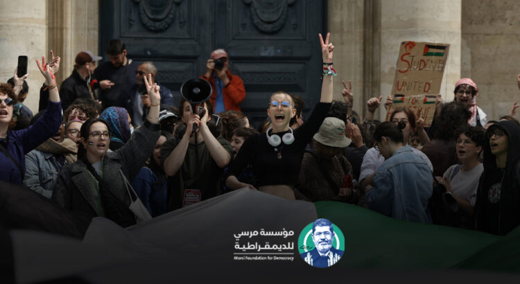 بيان: المؤسسة تدين فض اعتصام جامعة كولومبيا بالقوة واعتقال الطلاب منها